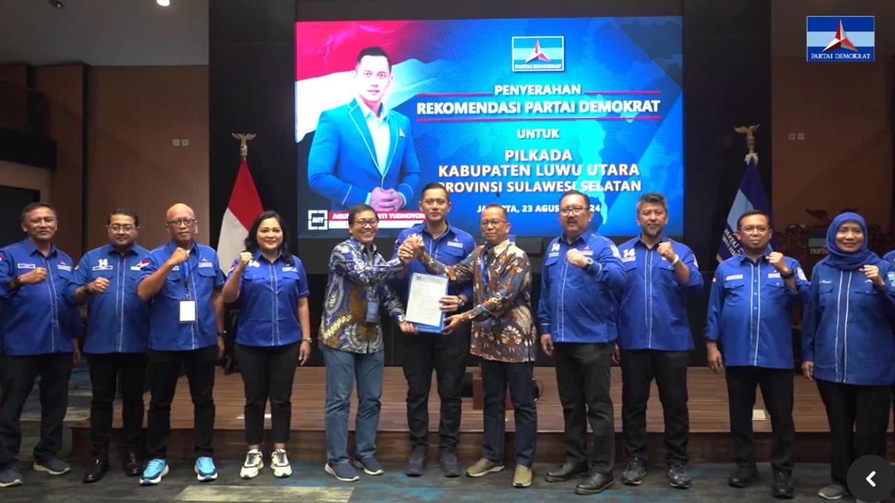 Suaib Mansur Terima Rekomendasi Cabup Dari Ketua Demokrat AHY