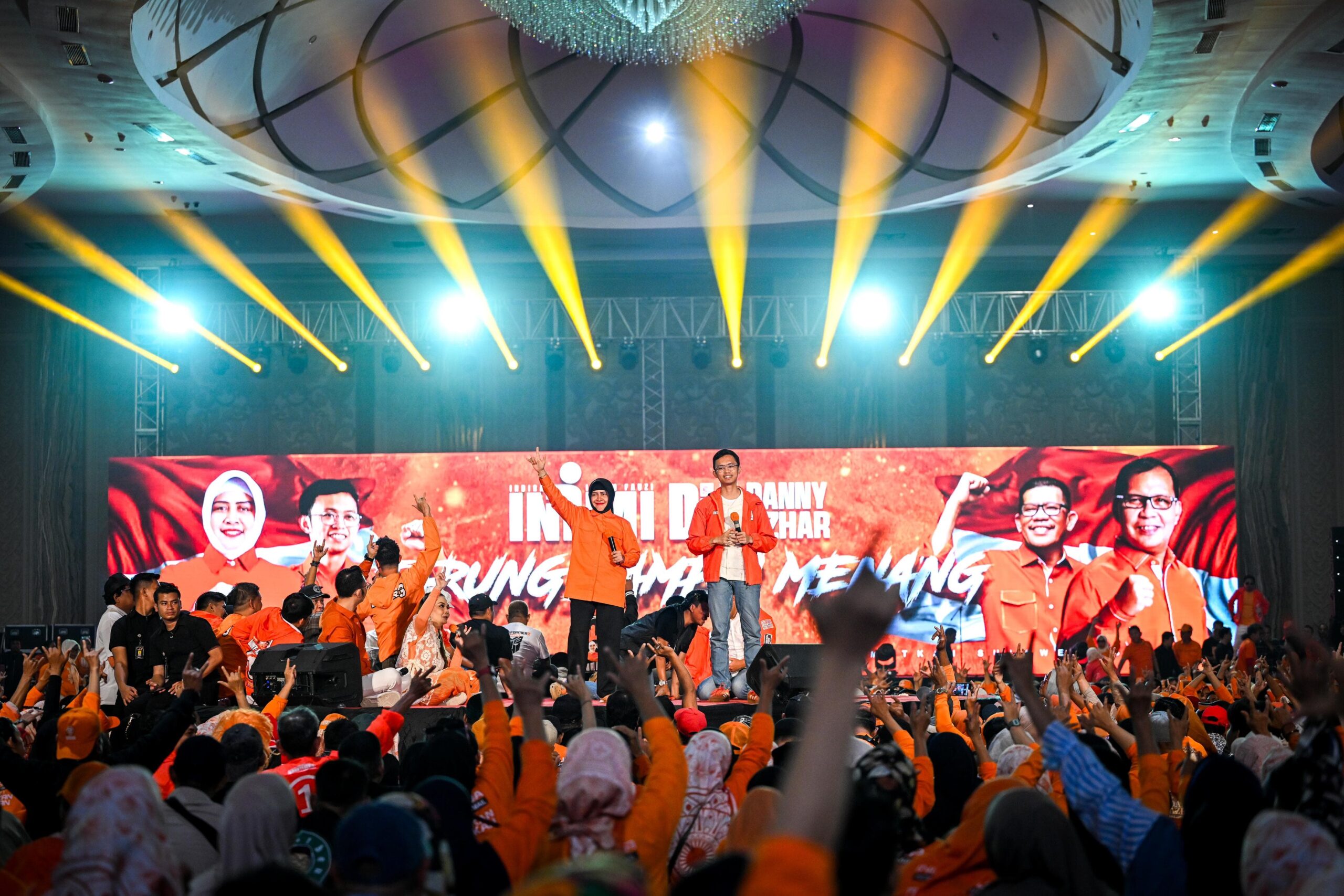 Kampanye Akbar Indira Yusuf Ismail Ilham Ari Fauzi (INIMI) Jelang Pilwalkot Makassar 2024