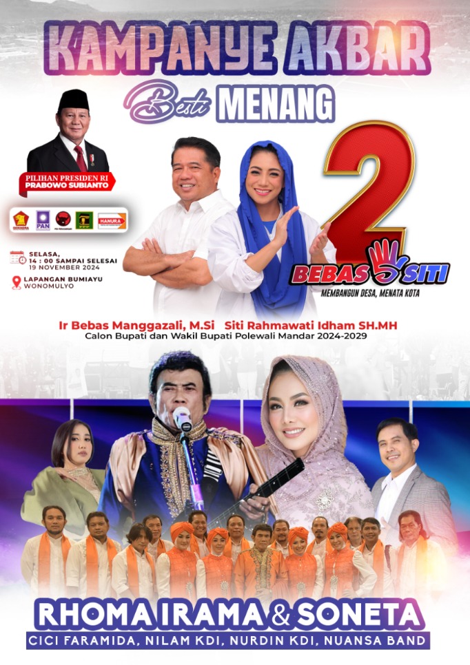Hadirkan Raja Dangdut, Bukti Besti Peduli Dunia Seniman dan Budaya yang Mengakar di Polman